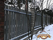 Заборный столб с каменной фактурой Черноморская галька купить